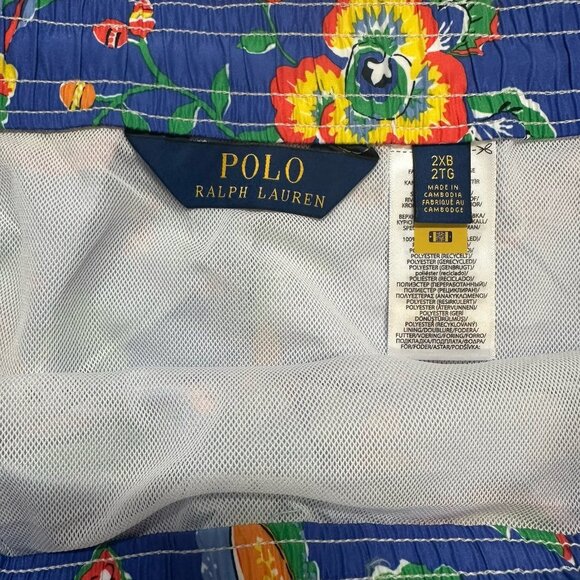 Polo Ralph Lauren Men’s 2XB Swim Trunks Lined Shorts Pockets Drawstring Floral - Picture 6 of 12